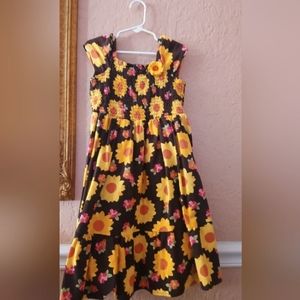 Gymboree Sunflower girls floral dress size 8